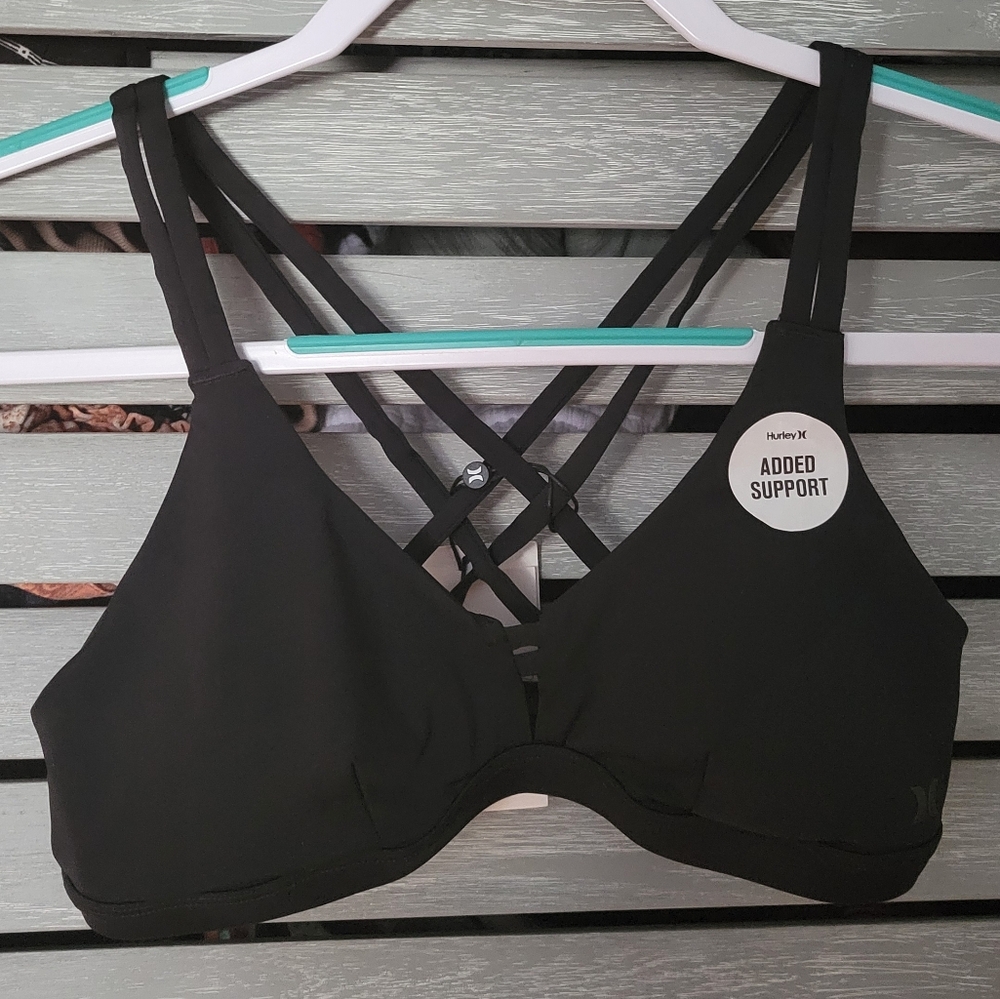 Hurley MAX SCOOP SURF TOP Black XS
